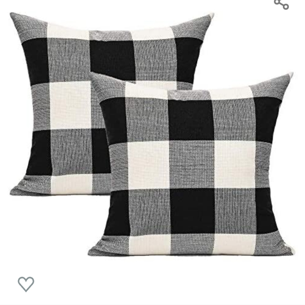 Black and white pillow covers